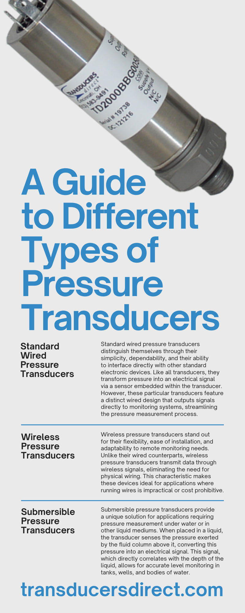 A Guide to Different Types of Pressure Transducers